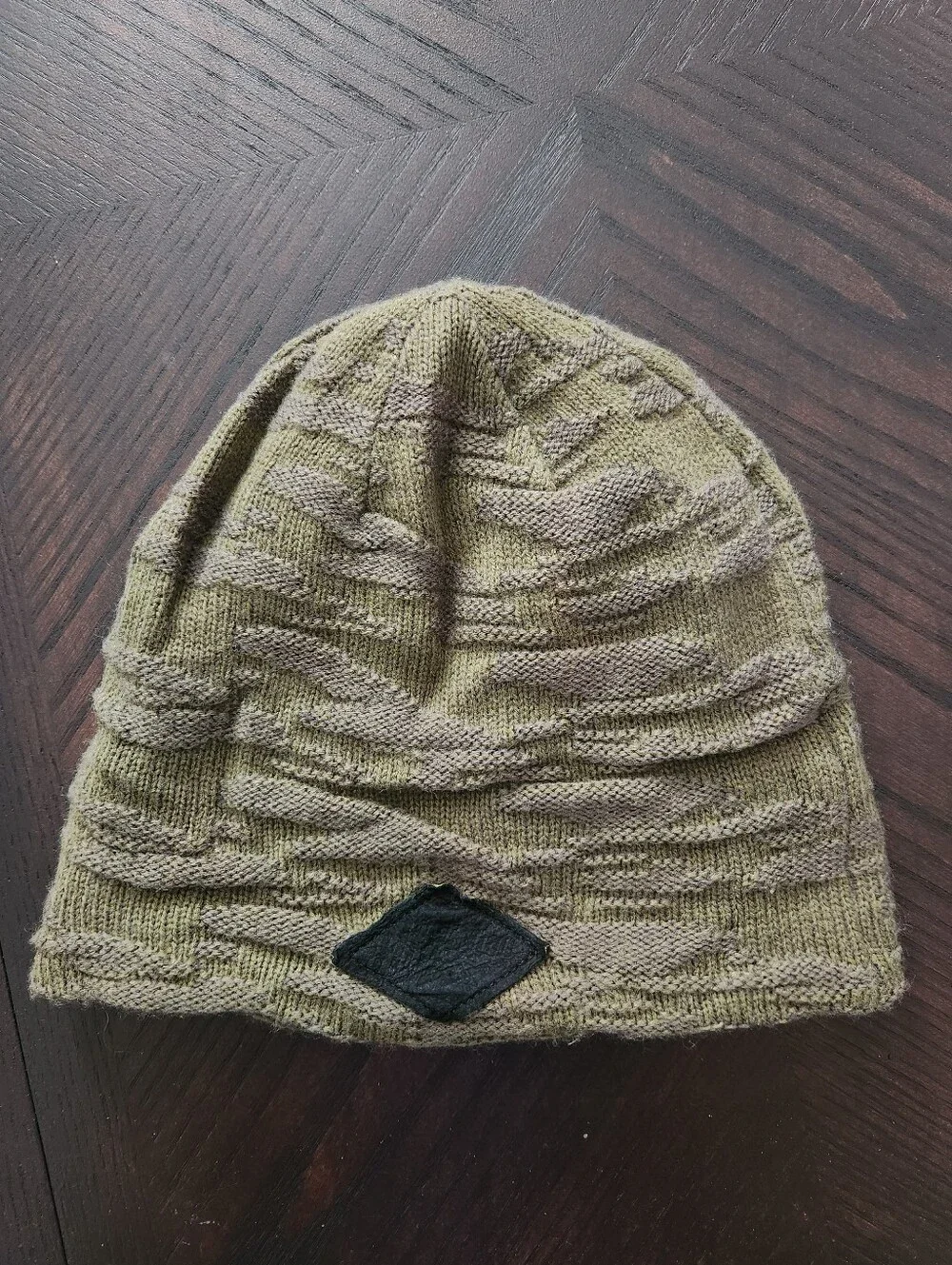 Affliction Olive Ribbed Knit Beanie
